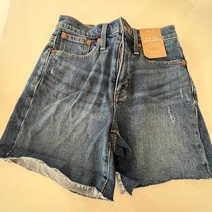Madewell high rise denim shorts
